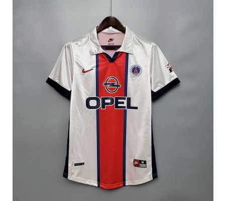 Paris St Germain 97/98 Away White Soccer Jersey